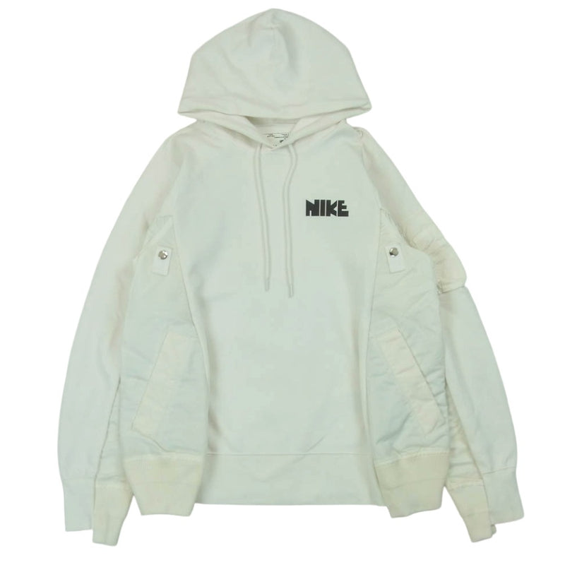 NIKE ナイキ CW2419-100 × SACAI サカイ NRG HOODY フーディ プルオーバー パーカー ホワイト系 S【中古】