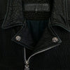 CHROME HEARTS クロムハーツ（原本無） CRETIN LTHR クリティン グレインシープレザー ダブルライダースジャケット ブラック系 S【中古】