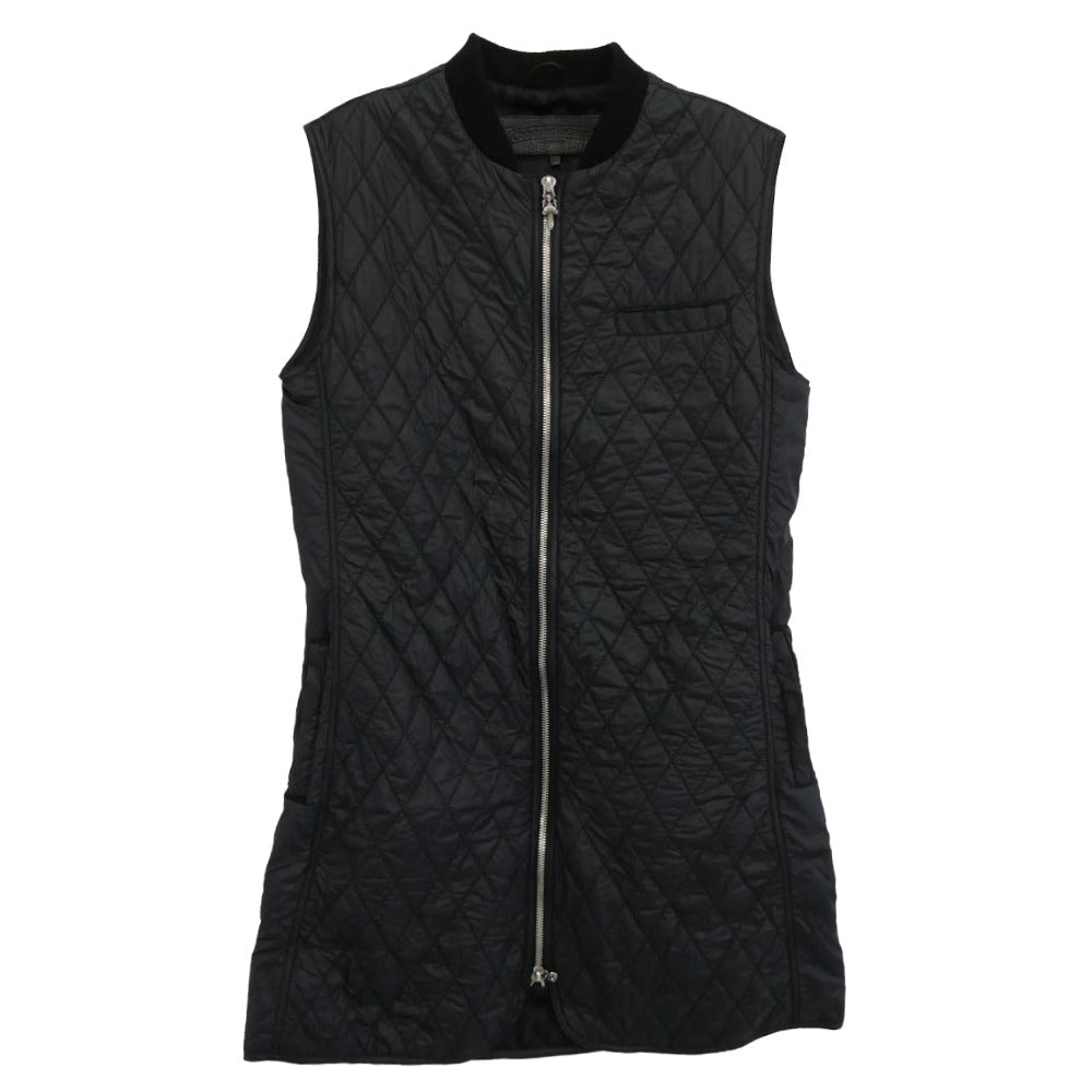 CHROME HEARTS クロムハーツ（原本有） PAPA FBRC CEM CRS STRIPE セメタリークロスレザーパッチ ダガージップ キルティング ベスト ブラック系 S【中古】