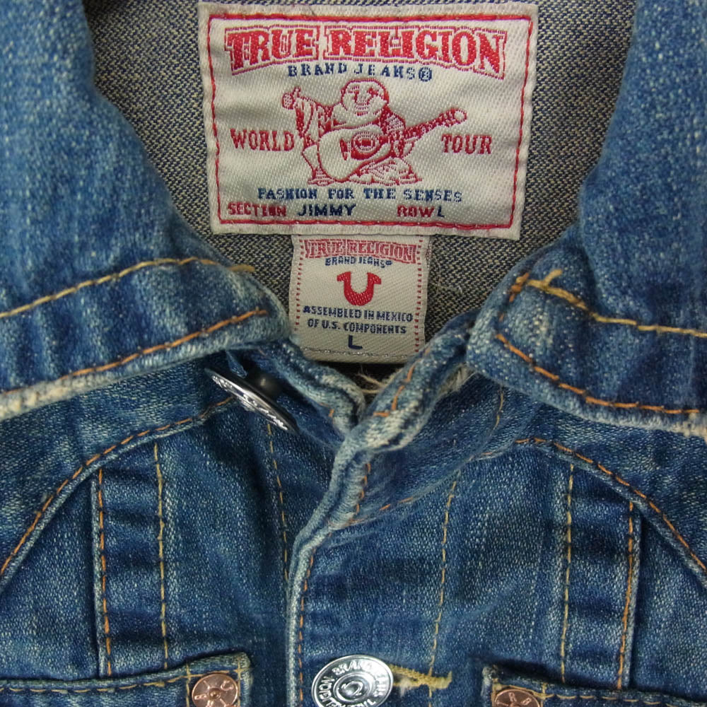 TRUE RELIGION トゥルーレリジョン JIMMY デニムジャケット インディゴブルー系 L【中古】