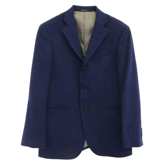 クリケット ウール テーラードジャケット ネイビー系 48【中古】