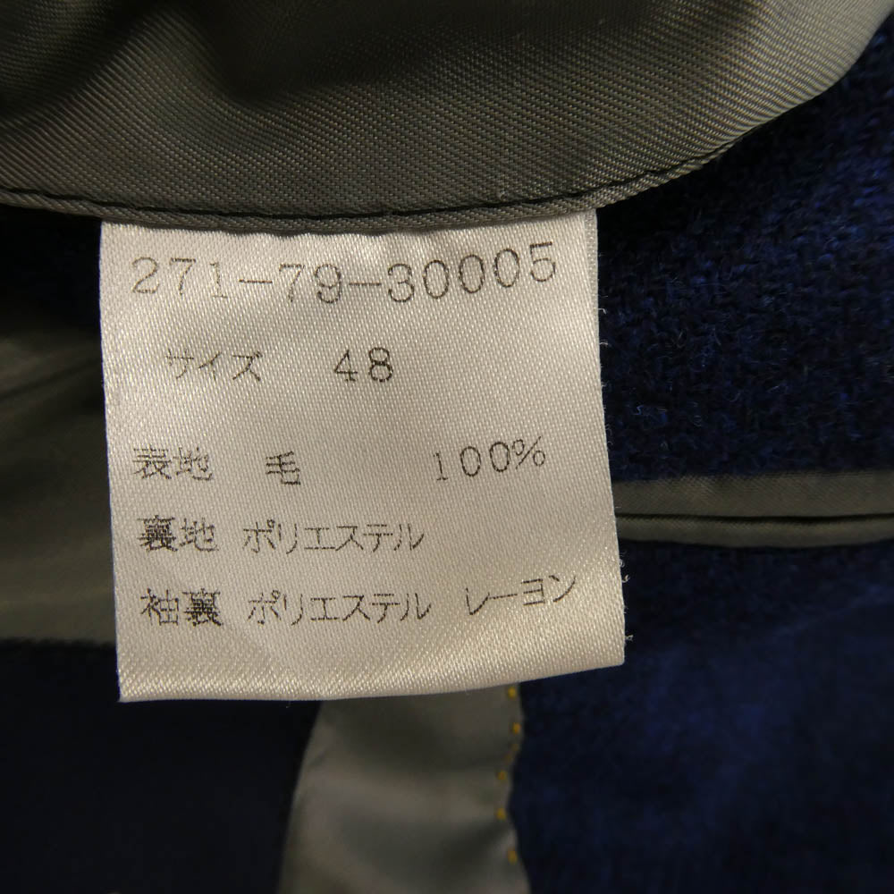 クリケット ウール テーラードジャケット ネイビー系 48【中古】