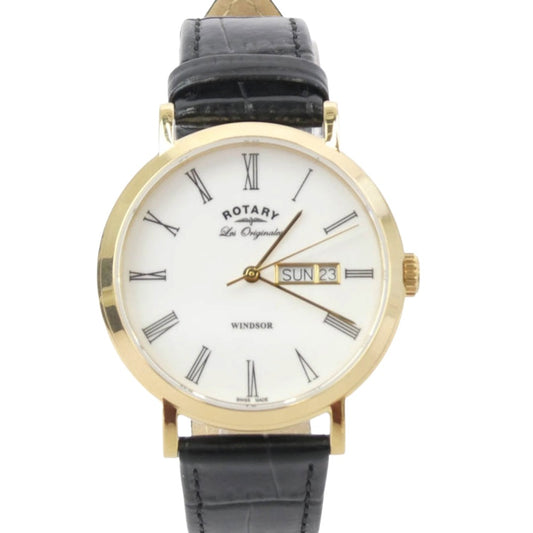 ロータリー スイス製 WINDSOR デイト 腕時計 ブラック系 ゴールド系 表記なし【中古】
