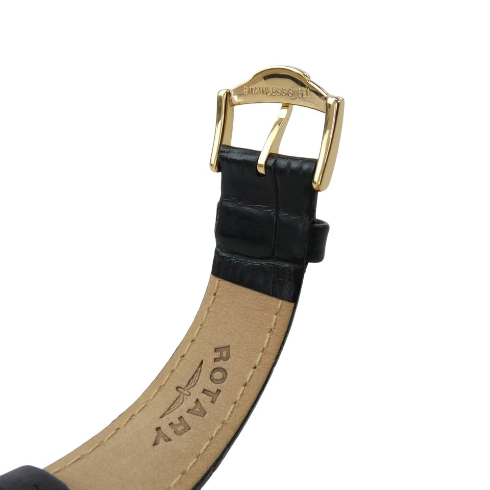 ロータリー スイス製 WINDSOR デイト 腕時計 ブラック系 ゴールド系 表記なし【中古】