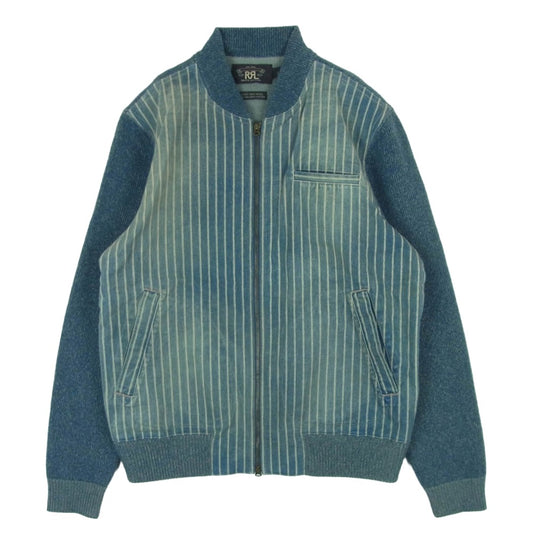 RRL ダブルアールエル INDIGO WABASH BASEBALL JACKET インディゴウォバッシュ ベースボール ジャケット インディゴブルー系 S【中古】