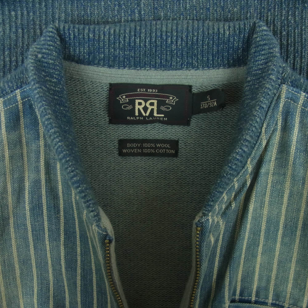 RRL ダブルアールエル INDIGO WABASH BASEBALL JACKET インディゴウォバッシュ ベースボール ジャケット インディゴブルー系 S【中古】
