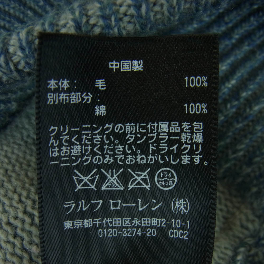 RRL ダブルアールエル INDIGO WABASH BASEBALL JACKET インディゴウォバッシュ ベースボール ジャケット インディゴブルー系 S【中古】