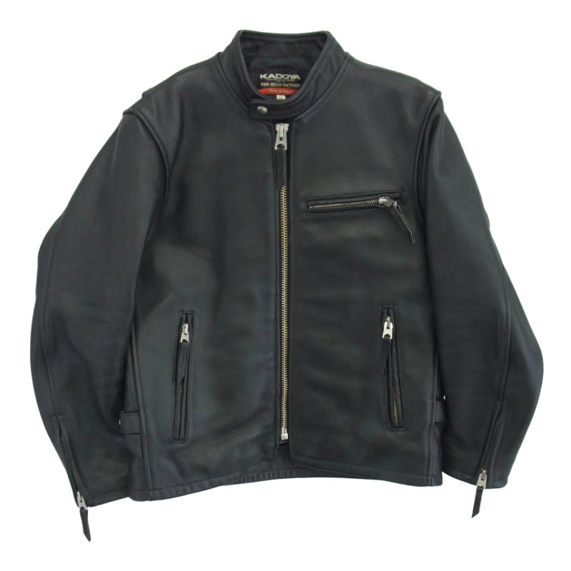 KADOYA カドヤ ヘッドファクトリー HF/AS-1VS 裏地キルティング シングルライダースジャケット ブラック系 LL【中古】