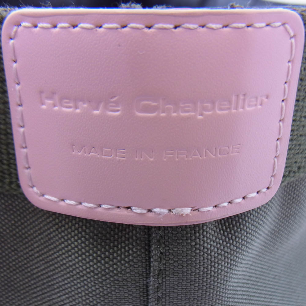 Herve Chapelier エルベ・シャプリエ 吉祥寺店限定 701CD ムース×ムース 舟型トートS バッグ モスグリーン系【中古】