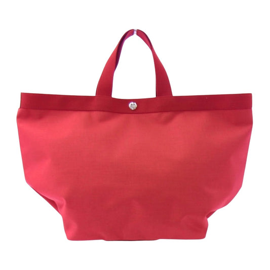 Herve Chapelier エルベ・シャプリエ WEB限定カラー 725CB コーデュラ舟型トート L トートバッグ エレル×パプリカ レッド系【中古】