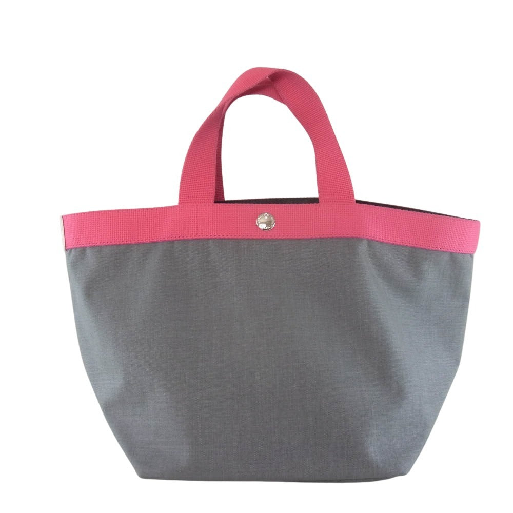 Herve Chapelier エルベ・シャプリエ WEB限定カラー 707CB フュズイ×フューシャ 舟型トートM バッグ グレー系【中古】