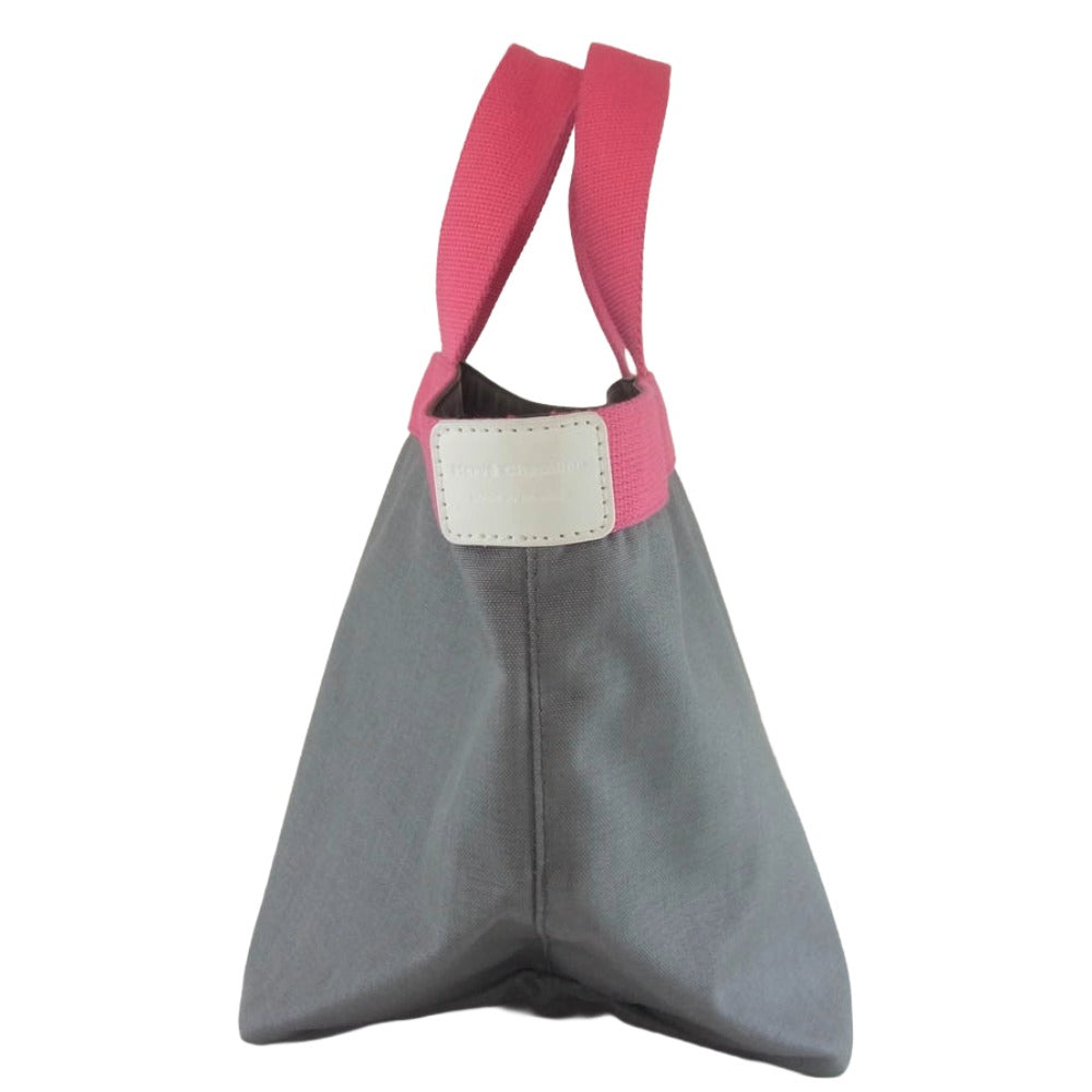 Herve Chapelier エルベ・シャプリエ WEB限定カラー 707CB フュズイ×フューシャ 舟型トートM バッグ グレー系【中古】