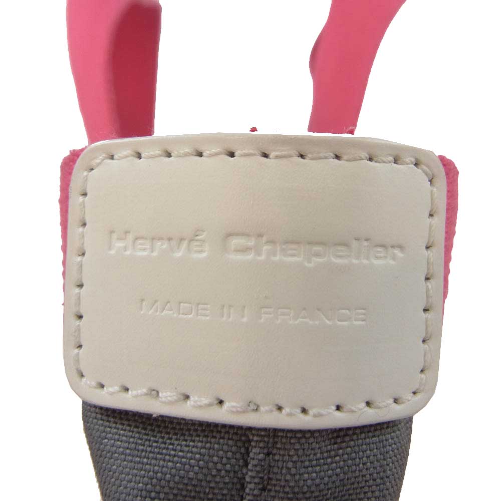 Herve Chapelier エルベ・シャプリエ WEB限定カラー 707CB フュズイ×フューシャ 舟型トートM バッグ グレー系【中古】