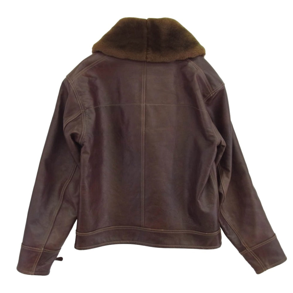 Buzz Rickson's バズリクソンズ BR80331 type B-2 CLO.CO.,INC BLANKET LINED ウールブランケット ライニング レザー ジャケット ブラウン系 42【中古】