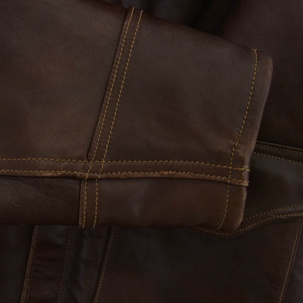 Buzz Rickson's バズリクソンズ BR80331 type B-2 CLO.CO.,INC BLANKET LINED ウールブランケット ライニング レザー ジャケット ブラウン系 42【中古】