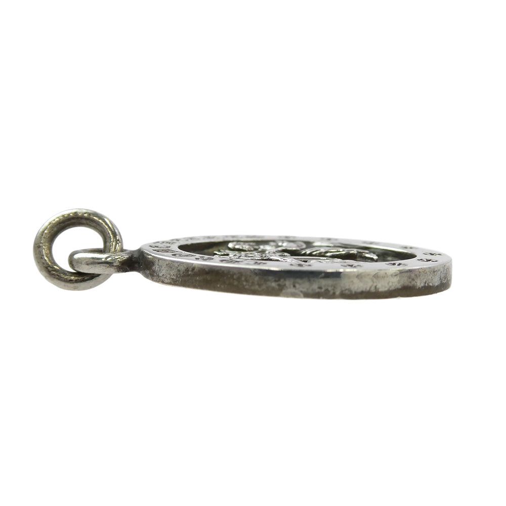 CHROME HEARTS クロムハーツ（原本無） ANGEL MEDAL OVAL オーバル エンジェル メダル ペンダント トップ シルバー系【中古】