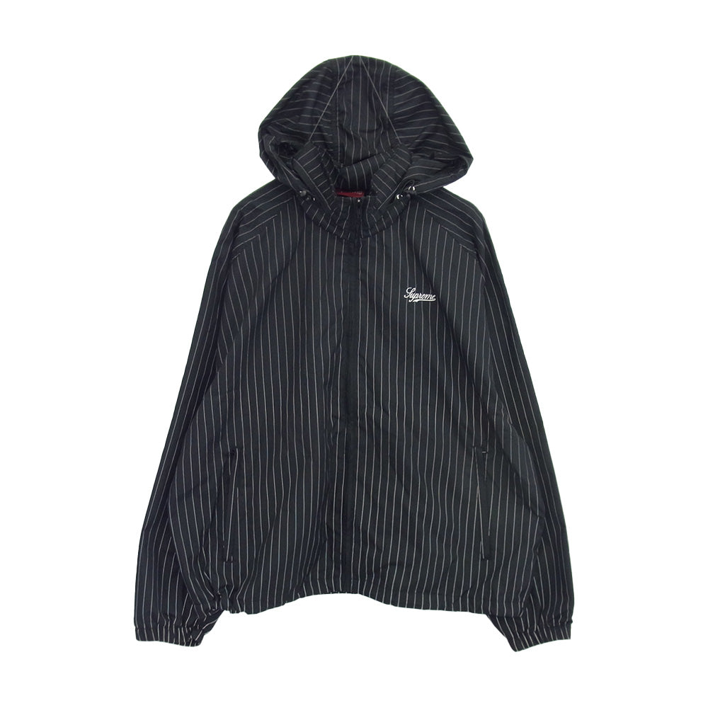 Supreme シュプリーム 24AW Reflective Pinstripe Track Jacket リフレクティブ ピンストライプ トラック ジャケット ブラック系 M【極上美品】【中古】