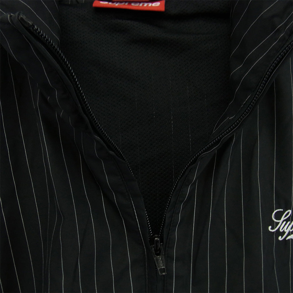 Supreme シュプリーム 24AW Reflective Pinstripe Track Jacket リフレクティブ ピンストライプ トラック ジャケット ブラック系 M【極上美品】【中古】