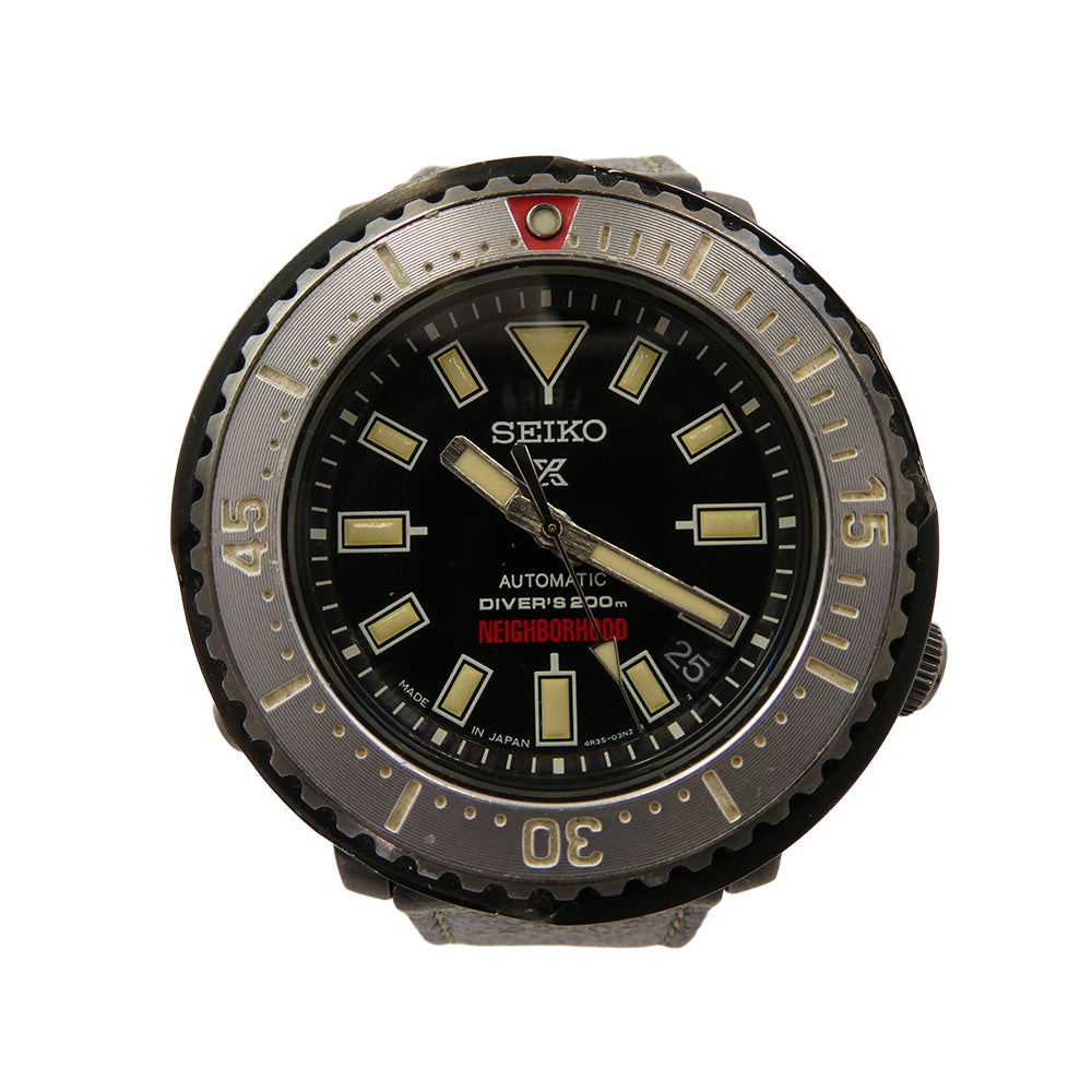SEIKO セイコー SBDY077 × NEIGHBORHOOD ネイバーフッド Prospex DIVER SCUBA プロスペックス ダイバー スキューバ 自動巻 腕時計 ブラック系 レッド系【中古】