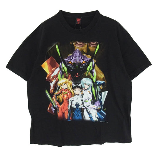 GEEKS RULE ギークスルール 15 × NEON GENESIS EVANGELION SILKSCREEN PRINTING T SHIRT VOL.03 新世紀エヴァンゲリオン プリント 半袖 Tシャツ ブラック XXL ブラック系 XXL【中古】