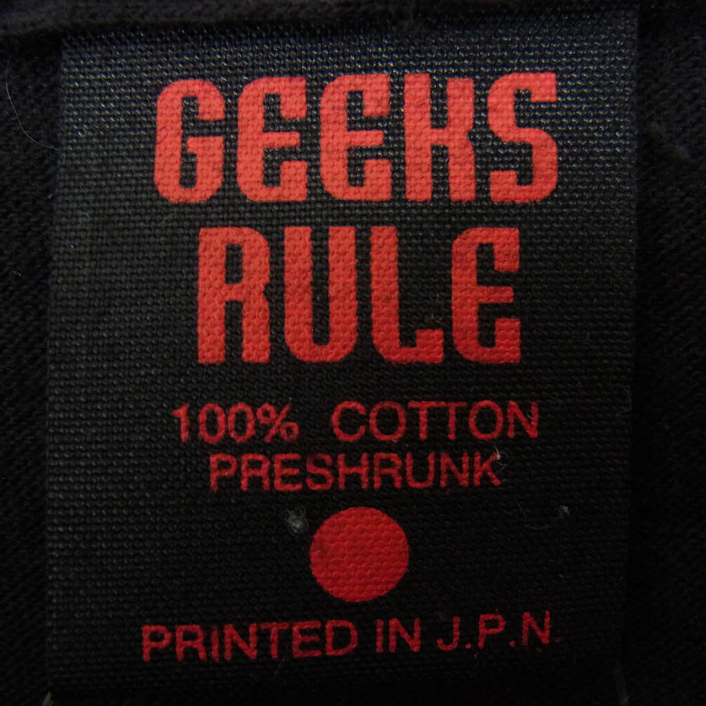 GEEKS RULE ギークスルール 15 × NEON GENESIS EVANGELION SILKSCREEN PRINTING T SHIRT VOL.03 新世紀エヴァンゲリオン プリント 半袖 Tシャツ ブラック XXL ブラック系 XXL【中古】