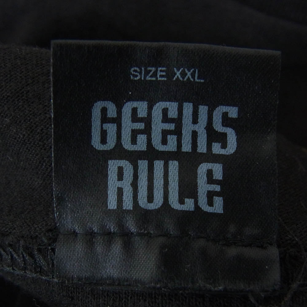 GEEKS RULE ギークスルール 15 × NEON GENESIS EVANGELION SILKSCREEN PRINTING T SHIRT VOL.03 新世紀エヴァンゲリオン プリント 半袖 Tシャツ ブラック XXL ブラック系 XXL【中古】