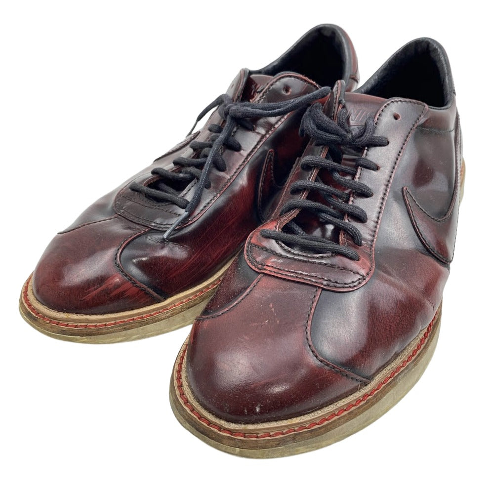 NIKE ナイキ 586367-600 × COLE HAAN コールハーン 1972 QS ディープレッド レザーシューズ スニーカー ワインレッド系 28cm【中古】