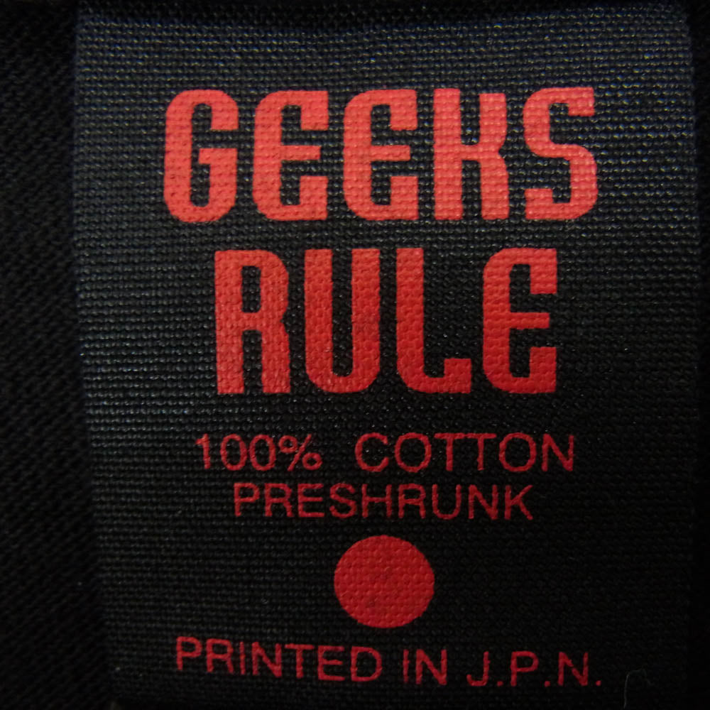 GEEKS RULE ギークスルール 12 × serial experiments lain SILKSCREEN PRINTING T SHIRT シリアル・エクスペリメンツ・レイン プリント 半袖 Tシャツ ブラック XL ブラック系 XL【中古】