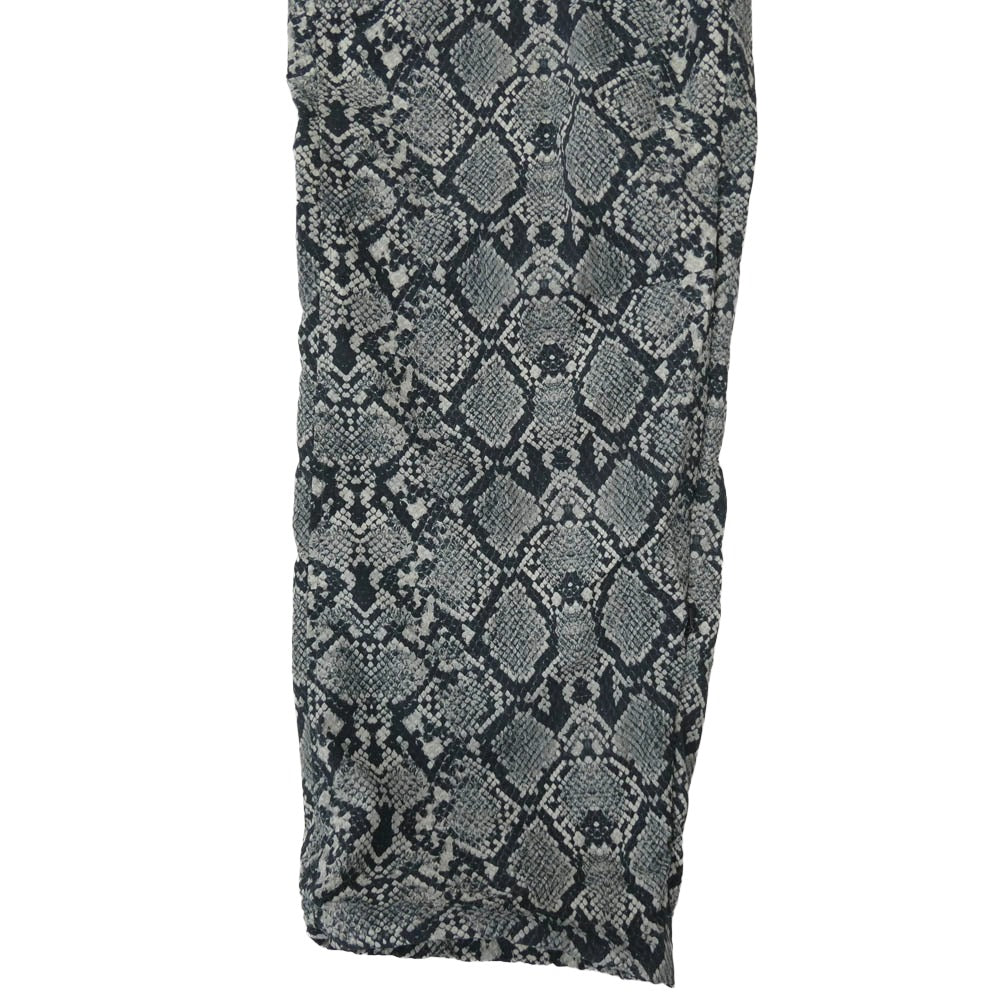 プライベートブランド バイ エスエフエス Snake Print Nylon Open Hem Pants スネイクプリント ナイロン オープン ヘムパンツ ブラック系 FREE【中古】