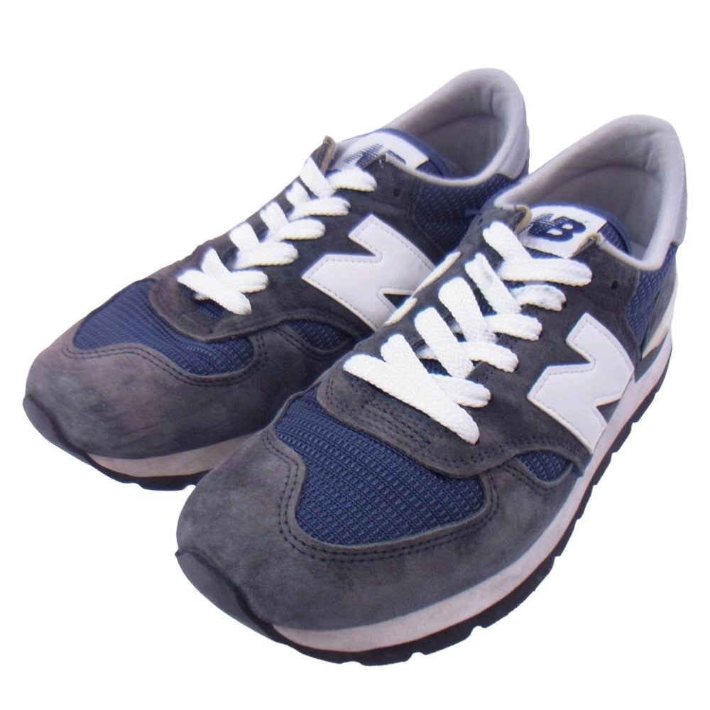 NEW BALANCE ニューバランス M990NV1 ローカット スニーカー ダークグレー系 ネイビー系 26.5cm【中古】