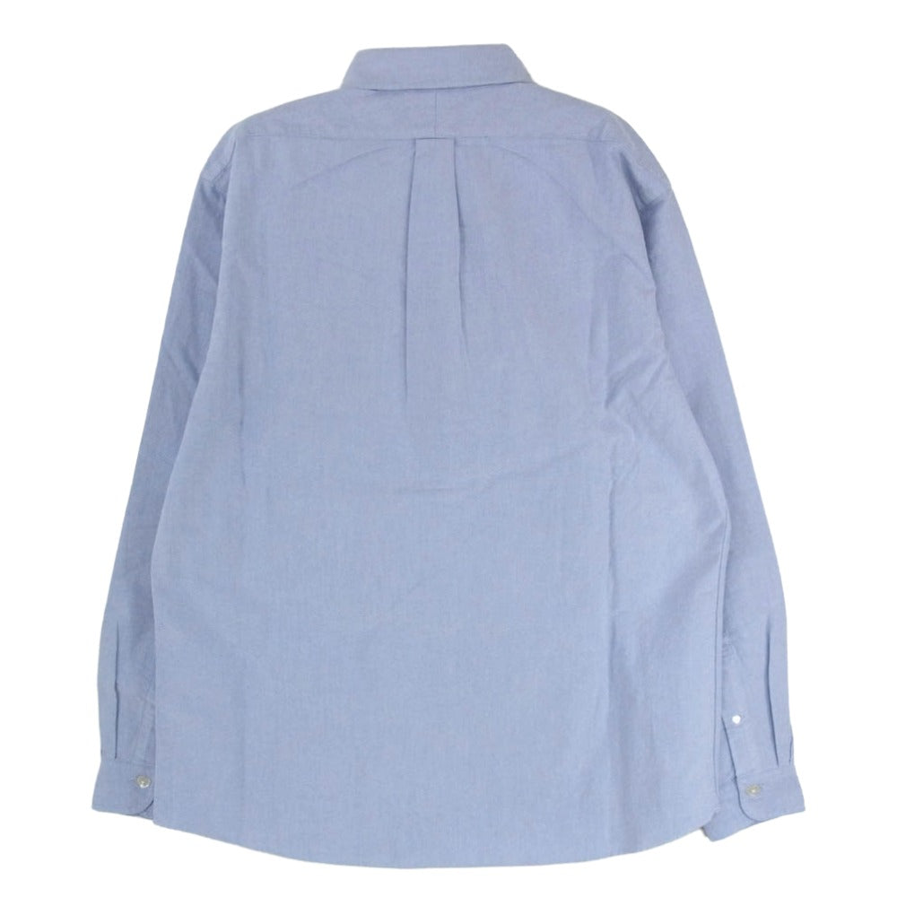 HUMAN MADE ヒューマンメイド 25SS Oxford BD L/S Shirt Blue オックスフォード BD L/S シャツ ハートワッペン 刺繍 長袖 ボタンダウンシャツ ブルー ライトブルー系 L【中古】