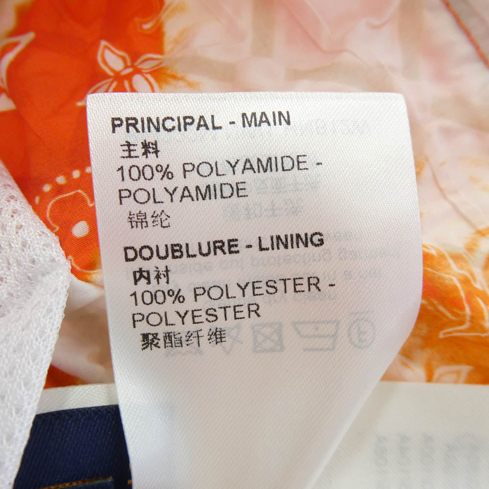 LOUIS VUITTON ルイ・ヴィトン 22年製 RM222M NW1 HNB12W モノグラム バンダナ タイダイ ブリーチ加工 総柄 ジップアップ フーディ ジャケット 52 オレンジ系 52【中古】