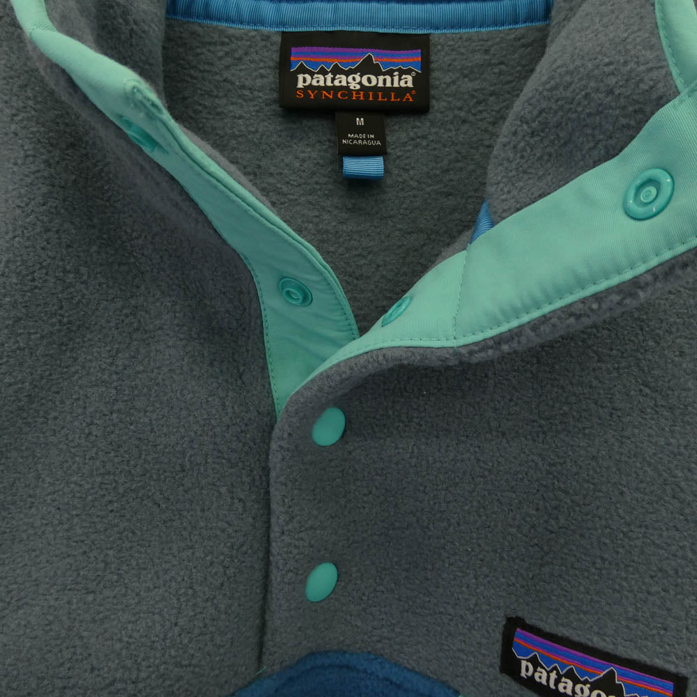 patagonia パタゴニア 25551SP23 Lightweight Synchilla Snap-T Fleece Pullover メンズ・ライトウェイト・シンチラ・スナップT・プルオーバー ライトブルー系 M【中古】