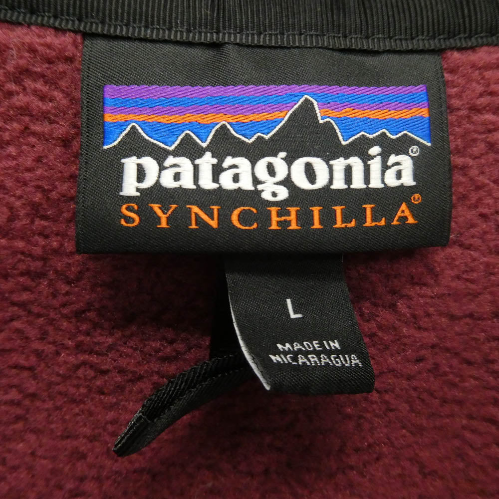patagonia パタゴニア 25450FA22 SYNCHILLA SNAP-T FLEECE PULLOVER シンチラ スナップT フリース プルオーバー エンジ系 L【中古】
