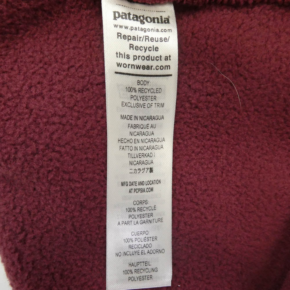 patagonia パタゴニア 25450FA22 SYNCHILLA SNAP-T FLEECE PULLOVER シンチラ スナップT フリース プルオーバー エンジ系 L【中古】