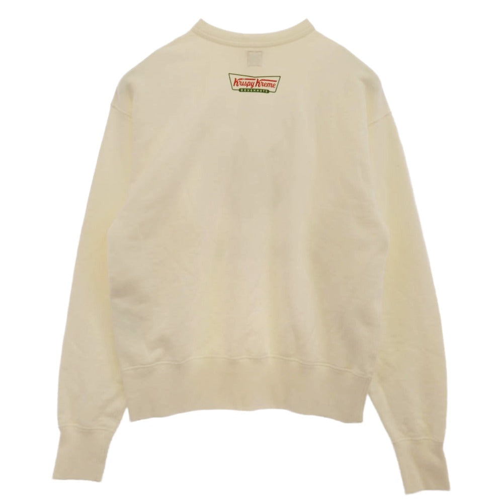 HUMAN MADE ヒューマンメイド Krispy Kreme Doughnuts Graphic Crewneck Sweatshirt クリスピー クリーム ドーナツ クルーネック スウェット ホワイト系 XL【中古】