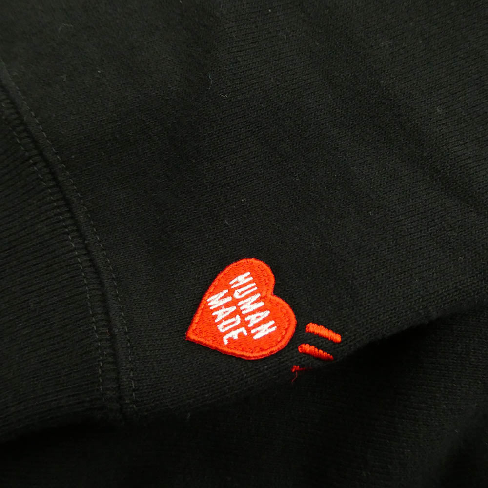 HUMAN MADE ヒューマンメイド XX28CS004 I KNOW NIGO TOO Heavyweight Hoodie アイノウニゴートゥー ヘビーウェイト フーディー プルオーバー パーカー ブラック系 XXL【美品】【中古】