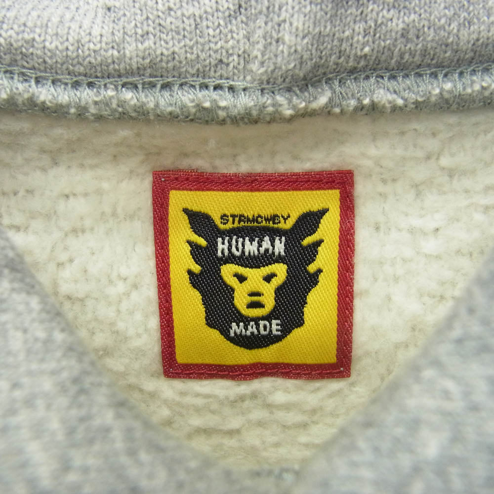 HUMAN MADE ヒューマンメイド HM25CS043 RABBIT HEAVY WEIGHT HOODIE ラビット ヘビーウエイト フーディー プルオーバー パーカー グレー系 L【中古】