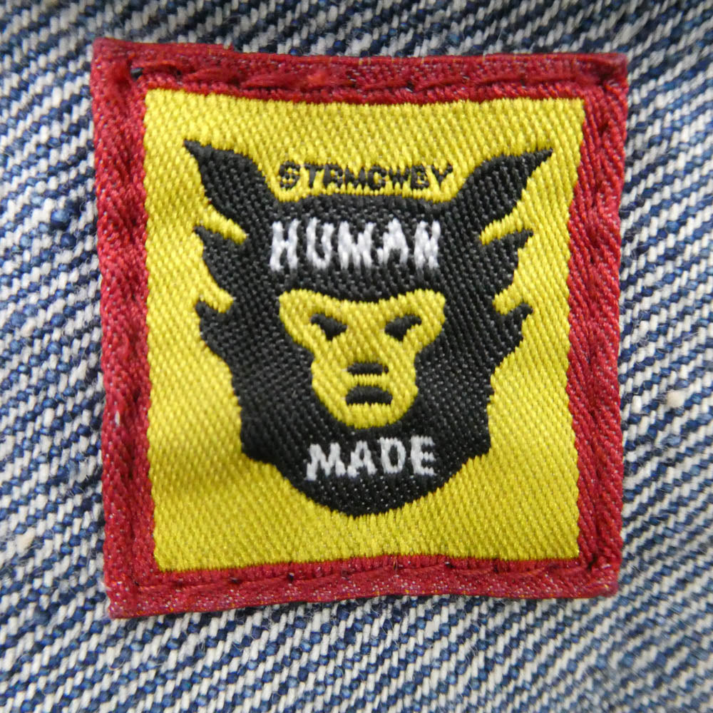 HUMAN MADE ヒューマンメイド HM27JK015 DENIM WORK JACKET ハートロゴ デニム ワークジャケット インディゴブルー系 XL【中古】