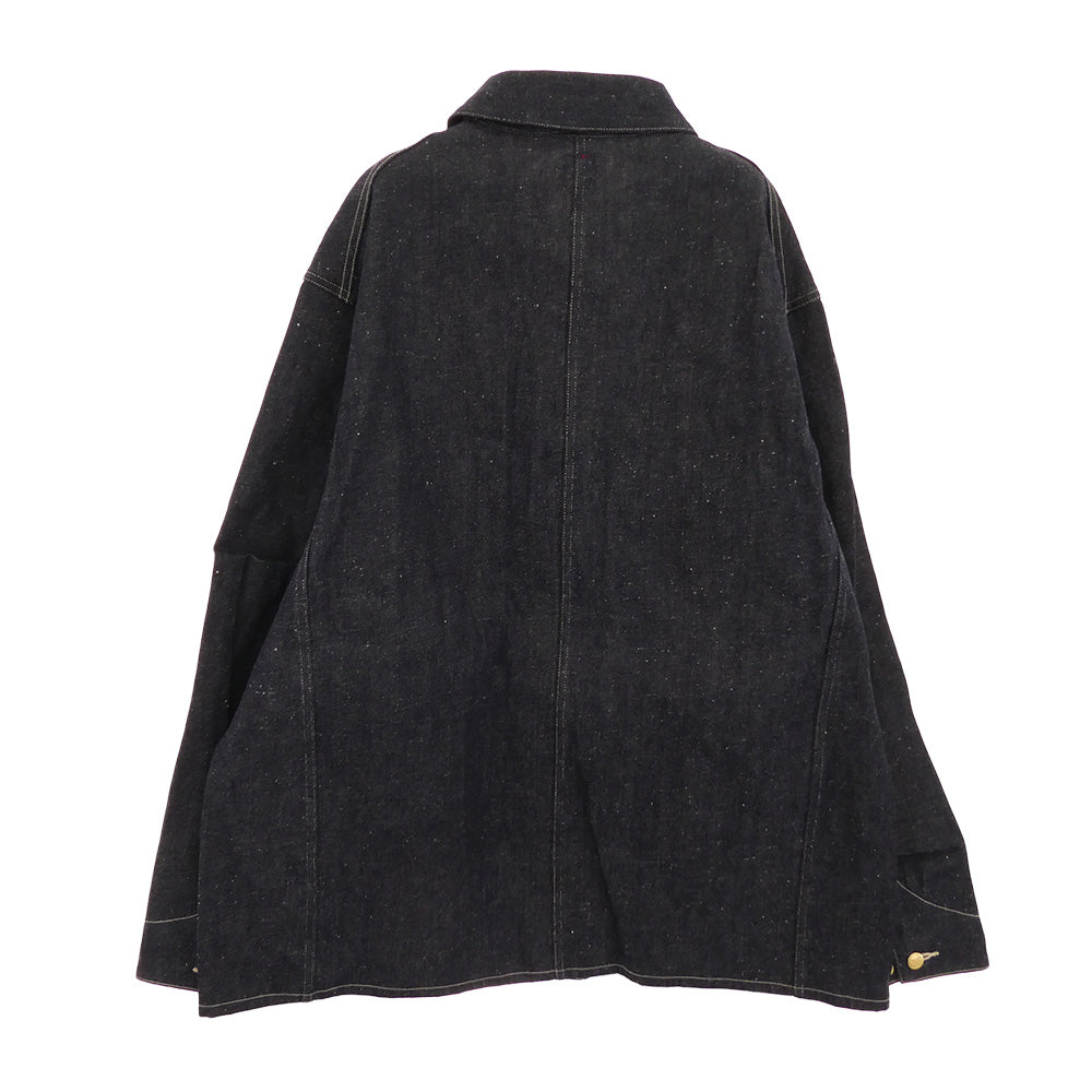 HUMAN MADE ヒューマンメイド HM28JK001 DENIM COVERALL JACKET PAST ハートロゴ デニム カバーオール ワークジャケット インディゴブルー系 XXL【美品】【中古】