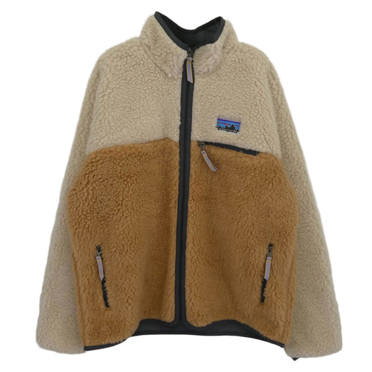 patagonia パタゴニア 23AW 20535FA23 50周年記念 Natural Blend Retro-X Cardigan ナチュラルブレンド レトロX フリースジャケット 2トーン ベージュ系 L【美品】【中古】