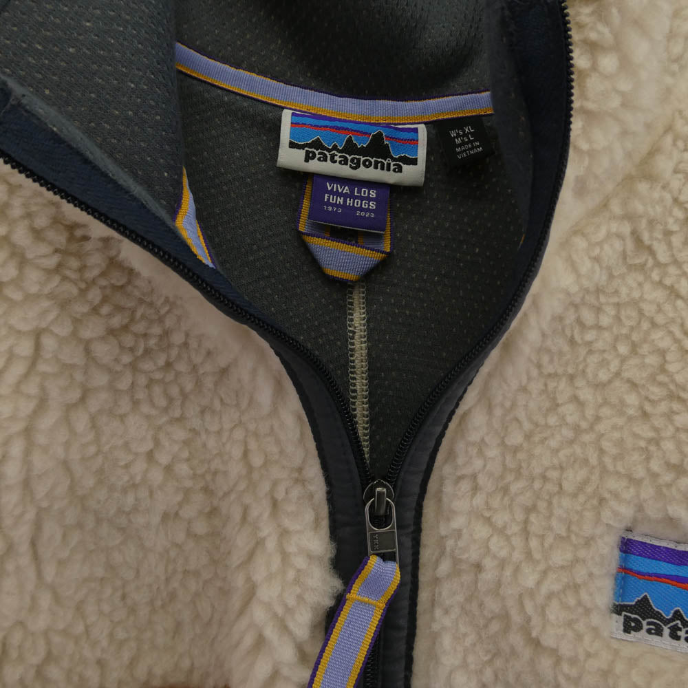 patagonia パタゴニア 23AW 20535FA23 50周年記念 Natural Blend Retro-X Cardigan ナチュラルブレンド レトロX フリースジャケット 2トーン ベージュ系 L【美品】【中古】