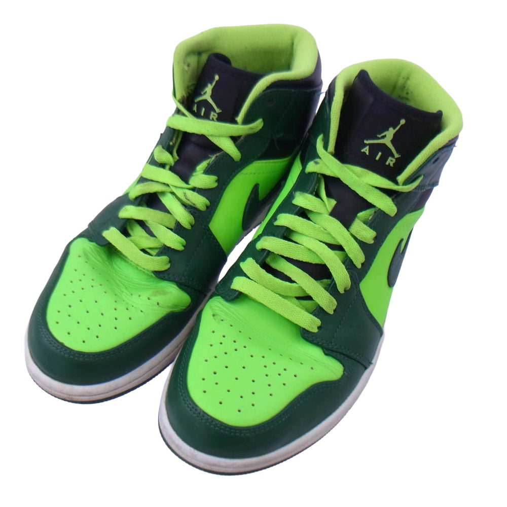 NIKE AIR JORDAN ナイキ ジョーダン 554724-330 Air Jordan 1 Mid Gorge Green AJ1 エアジョーダン1 ミッド ハイカットスニーカー グリーン系 26cm【中古】