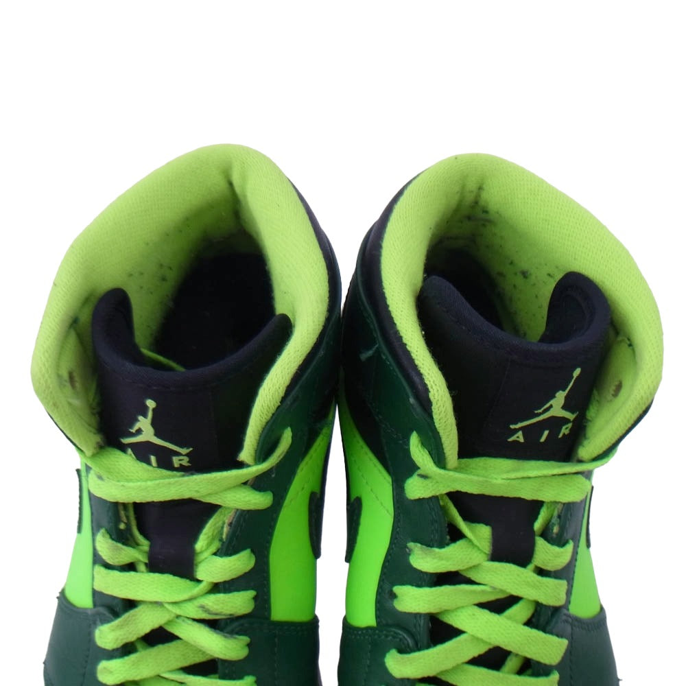 NIKE AIR JORDAN ナイキ ジョーダン 554724-330 Air Jordan 1 Mid Gorge Green AJ1 エアジョーダン1 ミッド ハイカットスニーカー グリーン系 26cm【中古】
