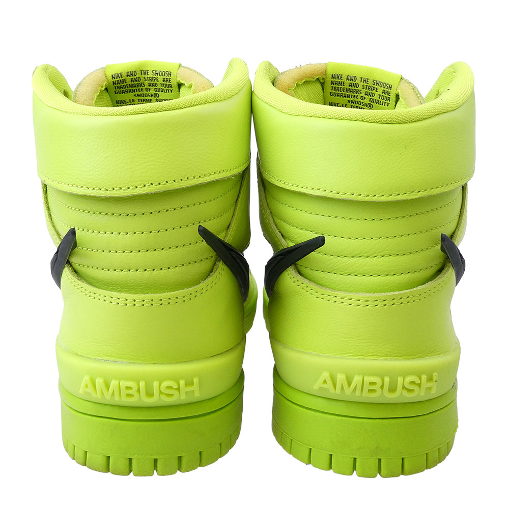 NIKE ナイキ CU7544-300 × AMBUSH DUNK HIGH FLASH LIME アンブッシュ ダンク ハイ フラッシュライム スニーカー イエロー系 25.5cm【中古】