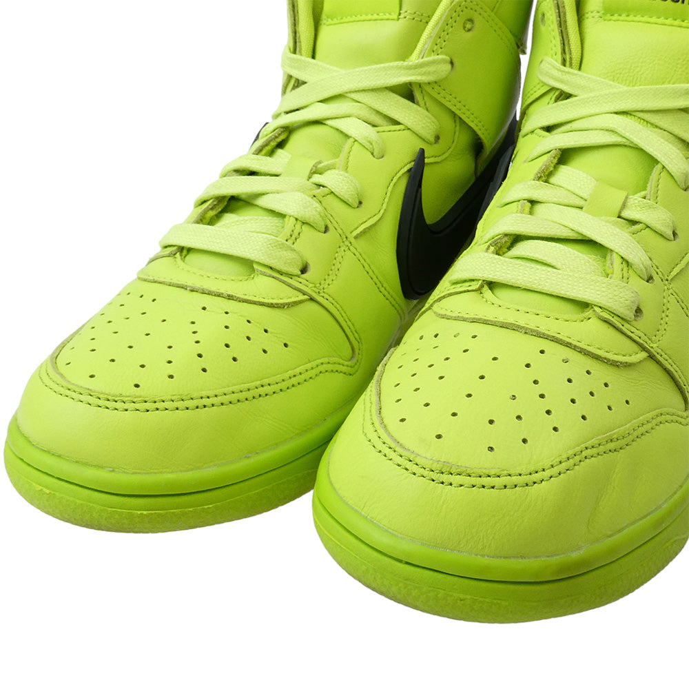 NIKE ナイキ CU7544-300 × AMBUSH DUNK HIGH FLASH LIME アンブッシュ ダンク ハイ フラッシュライム スニーカー イエロー系 25.5cm【中古】
