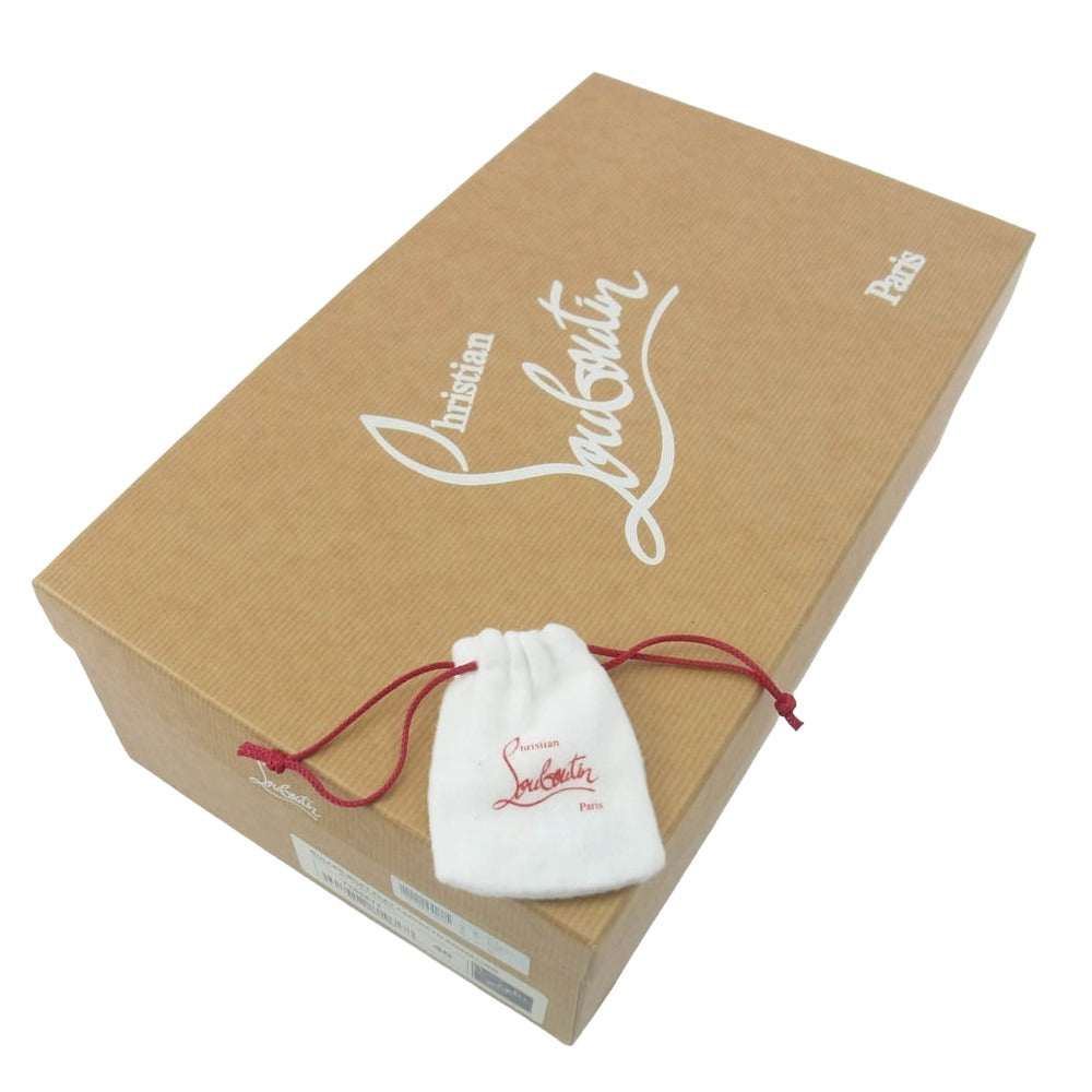 Christian Louboutin クリスチャンルブタン 1160512 ROLLER BOAT FLAT LAMINATO ANIMAL ローラーボート スタッズ スリッポン シルバー系 40【中古】