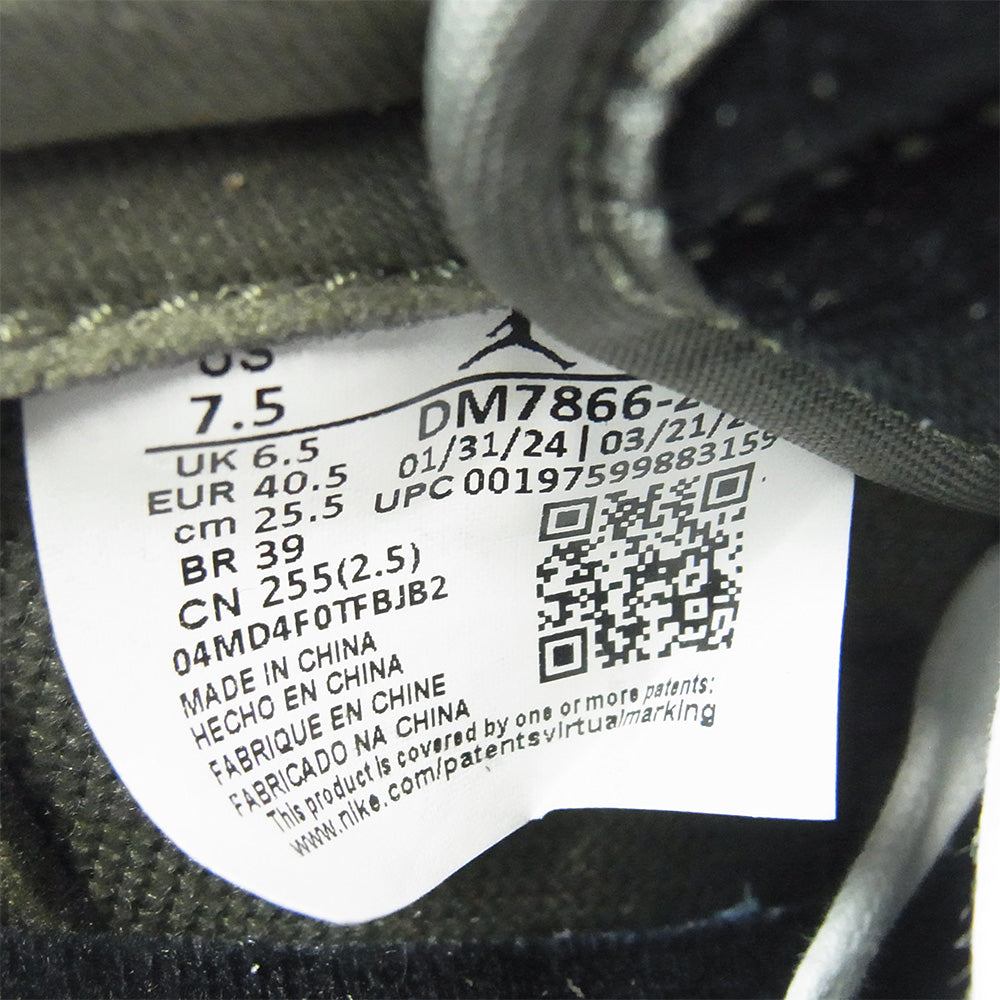 NIKE AIR JORDAN ナイキ ジョーダン DM7866-200 × Travis Scott Low OG SP Reverse Olive トラヴィススコット リバース オリーブ スニーカー カーキ系 ホワイト系 25.5cm【極上美品】【中古】