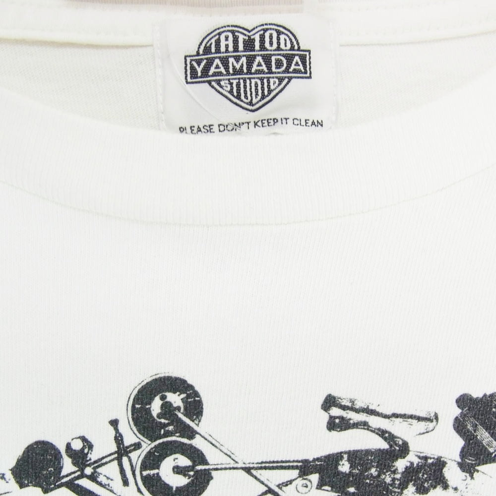 タトゥースタジオヤマダ 24AW BLUE GROOVE クルーネック 半袖Tシャツ ホワイト系 M【中古】
