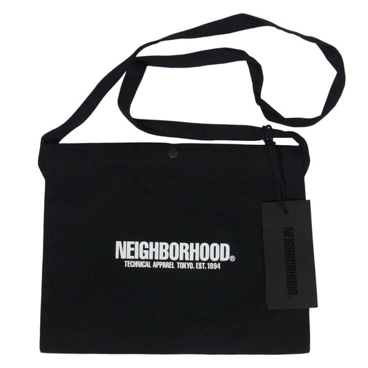NEIGHBORHOOD ネイバーフッド 23SS 231LBNH-CG01S LOGO PRINT SACOCHE ロゴ プリント サコッシュ ブラック系 F【新古品】【未使用】【中古】
